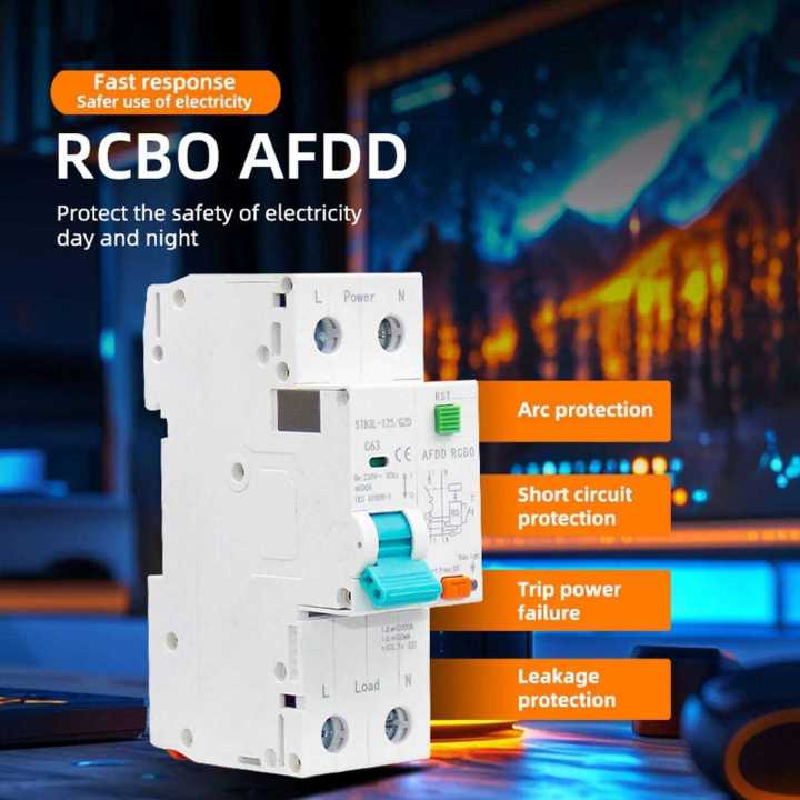 1P+N AFDD RCBO RCCB Miniature Circuit Breaker Overload Leakage Arc ...