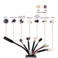 (GGBR) Electric Bicycle KT-15A Controller 36V/48V 6 Tube Squarewave SM Connector Controller with Double Head Light Wire. 