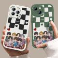 DEL for OPPO F19 / A95 / A74 4G Mobile Cover Boy Group BTS Square Phone Case PU Leather Soft Silicone Edge Back Cover. 