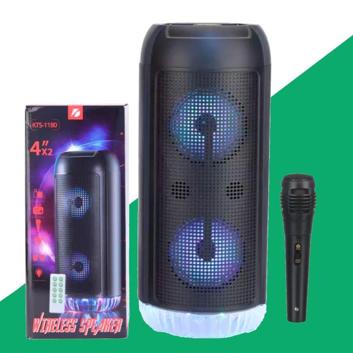 Bluetooth Speaker KTS-1180 Wireless Speaker with LED Lights, Hi-Fi ...