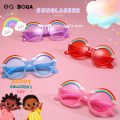 OQ BOGA 4 Styles Fashion Unisex Multicolor Round Lens Anti-UV Kids Sunglasses Children Eye Protection Plastic Full Rim UV400 Sun Glasses. 