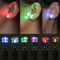 1Pc Party Charm LED Earring Light Up Crown Glowing Crystal Ear Drop Stud. 