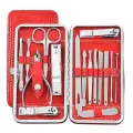 Manicure Set Stainless Steel Nail Cutter Fingernail Clippers Trimmer Eyebrow Scissor Ear Spoon Facial Care Manicure Manicure Beauty 19 PC Tool Kit. 