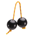 2X Rhythmic Ball,Egg Shaker Double Gourd Percussion,Kashaka Instrument,Musical Ball Drum Ball, Shaker Rattle,Black. 