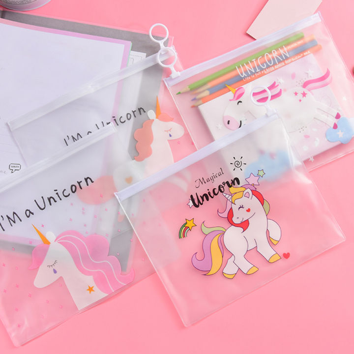 Cartoon%20PVC%20Transparent%20Pencil%20Case%20Document%20Bag%20Water-Proof%20Zipper%20Pouch%20File%20Folder%20Stationery%20Organizer%2021*17CM%20/%208.3*6.7Inch%20-%20Image%202