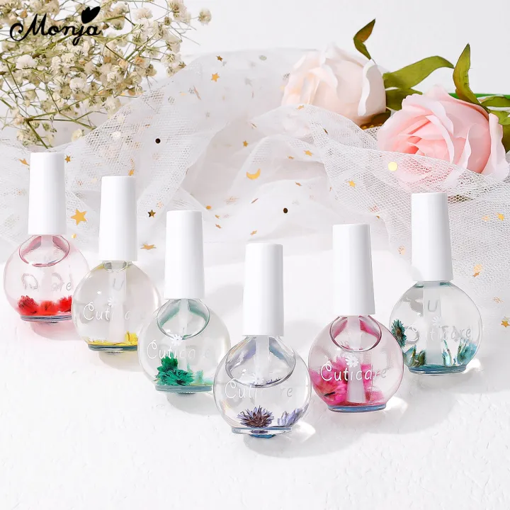 Monja 15Ml Nail Dry Flower Natural Fragrance Treatment Nutrient Oil Dead Skin Remove Finger Cuticle Soften Manicure Care Tools