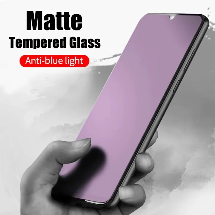 Matte Frosted Anti Purple Light Tempered Glass For Xiaomi Redmi Note 12 10s 11S 9s Pro 9A 10C 10A C40 F4 Mi 11T 9T Poco M3 F3 X3