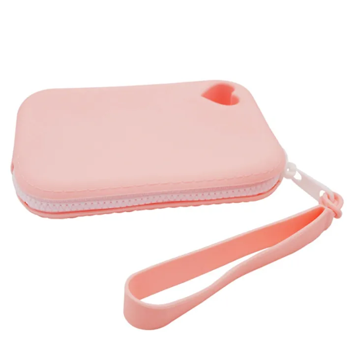 SptrryPortable Silicone Dog Treat Bag - Pet Snack Pouch for Training and Walking, for Outdoor Use Light Pink