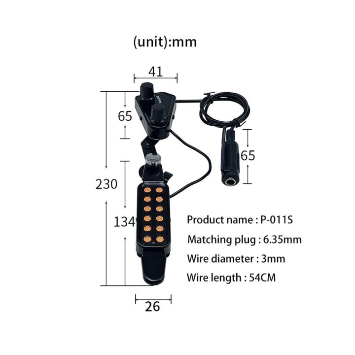 KOKKO%20P-011%2012%20Sound%20Hole%20Guitar%20Pickup%20With%20Volume%20Tone%20Tuner%20Magnetic%20Pickup%20Transducer%20For%20Acoustic%20Classical%20Guitar%20-%20Image%205