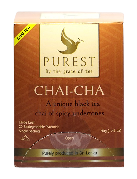 Purest Chai-Cha Pyramid Tea bags - Chai Ceylon Black Tea