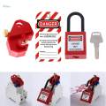 3Pcs Set Circuit Breaker Lockout Electrical Safety Device Kit Red CB-01. 