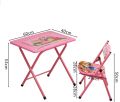 Kids Folding Table And Chair Set, Portable Children's Cartoon Activity Table/Desk/Dining Table, For 3-8 Years Old Boys And Girls - Including Tables And 1 Chair. 