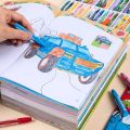 8 Books Kids Cartoon Car Coloring Book Suitable for 3~6 Years Old Children Boy Graffiti Learn Painting 17*24cm. 