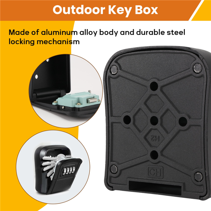 Key%20Box%20Wall%20Mounted%20Mini%20Key%20Safe%20Outdoor%20Key%20Box%20with%20Resettable%204-Digit%20Numeric%20Code%20Waterproof%20Key%20Box%20(Black)%20-%20Image%203