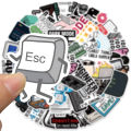 50PCS Cool Engineer Programming Network Coding Hacker MEME Stickers Vinyl DIY Computer Laptop Motorcycle Helmet Car Sticker. 