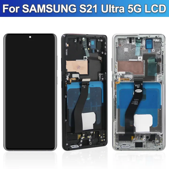 S21%20Ultra%20Screen%20with%20Fingerprints,%20for%20Samsung%20Galaxy%20S21%20Ultra%205G%20G998B%20G998B/DS%20Lcd%20Display%20Digital%20Touch%20Screen%20with%20Frame%20-%20Image%203