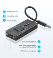 Vention USB External Sound Card USB to 3.5mm Audio Adapter USB to Earphone Microphone for Macbook Computer Laptop PS4 Sound Card. 