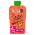 Ella's Kitchen Organic Pear & Peach Baby Rice Baby Pouch 4+ Months 120g. 