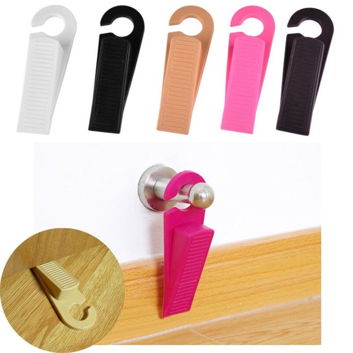 【HOT】 Rubber Hook Doorstops Door Stopper Silicone Soft Door Stop Safe Anti-Collision Door Fixing Block Home Office Anti-Collision Stop
