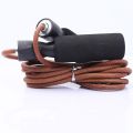 bellylady Adjustable Jump Rope Skipping Leather Rope with Bearing Comfortable Sponge Handles for Skipping Boxing Fitness. 