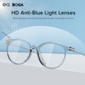 OQ BOGA 4 Styles Unisex Fashion Anti Blue Light Proof Radiation Oval Frame Computer Glasses Women Men Eye Protection Full Rim Eyewear. 