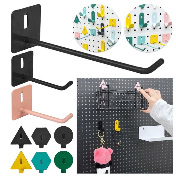 Storage Rack Shelf Hook 5pcs/set Creative Goods Shelf Slatwall Hook Multi-function Hanging Tool ...