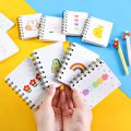 80 Sheets Cute Cartoon Portable Coil Notebook Loose-leaf Girl Small Pocket Diaries Notepad School Stationery Supplies. 