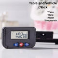 Digital Alarm Clock Dashboard Table Clock Stopwatch with Date for Car Home Study Sport Use Battery Operated. 