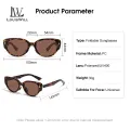 LouisWill Women Foldable Sunglasses Ladies' Retro Cat Eye Sunglasses Fashion Narrow Frame Sunglasses UV400 Protection Polarized Sunglasses Eyes Protection Eyewear Sun Glasses For Women Driving Hiking. 