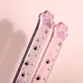 High Cat Claw Ruler 15cm Ruler Student Creative Stationery Measuring Ruler Transparent Plastic. 