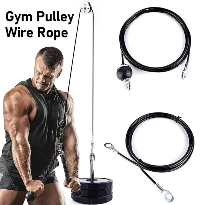 8Pcs Sports Adjustable Home Gym Cable Reel Device Cable Heavy Duty Gym ...