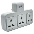 Multi plug wall Socket adapter - 5A Multi Socket 3 way Universal type outlet - Travel adapter. 