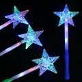 LED Luminous Hollow Magic Star Rod Light-up Wand Glow Sticks Christmas Party Concert Glowing Stick Flashing in Dark Party Props Toy. 