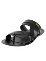 U Softo Men Toe Rings Slippers Black. 