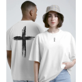 Cross printed unisex T-shirt. 