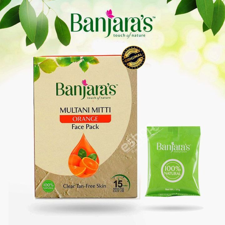 Banjara's - Multani Mitti + Orange Face Pack Powder - 100g