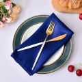 6pcs Hemstitched Square Napkins 50x50cm Satin Cocktail Napkin for Party Wedding Table Cloth Soft Kitchen Dinner Napkins. 