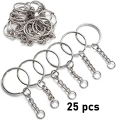 10/25/50/100Pcs 200 Pcs 500 Pcs Silver Plated Metal Keychain Ring Split Ring Key Holder Rings Key Ring Accessories. 