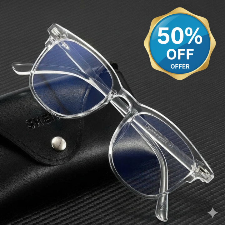 Daily Use and Bike Rinding Lite Round Square Design Nurd for Girls and Boys Protection Clear Lens Eye Wear NOT blue light filter its Men and Women Clear Glasses in Daraz Flyer 2