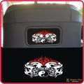 Tattoo Stickers For 3Wheele Windscreen Front Rear Glass PVC & Luminous Plotter Cutting Stickers. 
