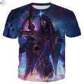 Popular games dark cosmic Jhin skin men women T shirt 3D print casual tee tops. 