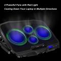 S18 Laptop Cooling Pad [Laptop Size:12-16inch] 4 Fans 1000RPM Adjustable Notebook Cooler, Blue Light. 