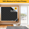Heat Reduction Privacy Window Film Reusable Black Window Film Uv Static Cling for Bathroom Glass Doors Office. 