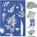 32 Sheets Sun Print Paper With 1 Sheet Acrylic Panel Cyanotype Paper A5 Solar Drawing Paper Sensitivity Nature Printing Paper. 