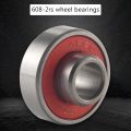 10Pcs 608-2RS Longboard Integrated Bearing Skateboard Wheel Bearing Inline Roller Skate Bearing 8X22X12.6mm,Red. 