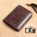 Stylish Leather Wallet Exquisite Credit Card Holder Bifold Credit Card Holder Men's Slim Leather Wallet Luxury Mens Purse. 
