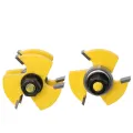 2Pcs 3-Teeth Tongue Groove Joint Assembly Router Bit Set Woodwork Cutting Tool. 