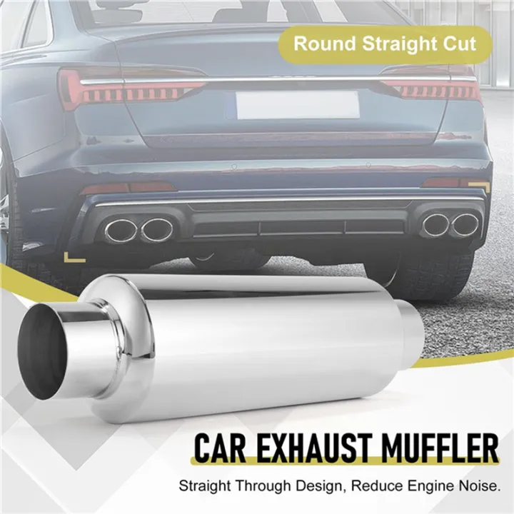 2PCS%20Car%20Exhaust%20Muffler%202.5%20Inch%20Inlet%20Stainless%20Steel%20Universal%20Resonator%2012%20Inch%20Long%20Performance%20Muffler%20-%20Image%202