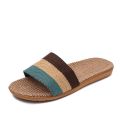 【ZOSR】Summer Linen Women'S Slippers Flat Sandals Home Color EVA Lightweight Shoes For Women Casual Slippers Free Shipping. 