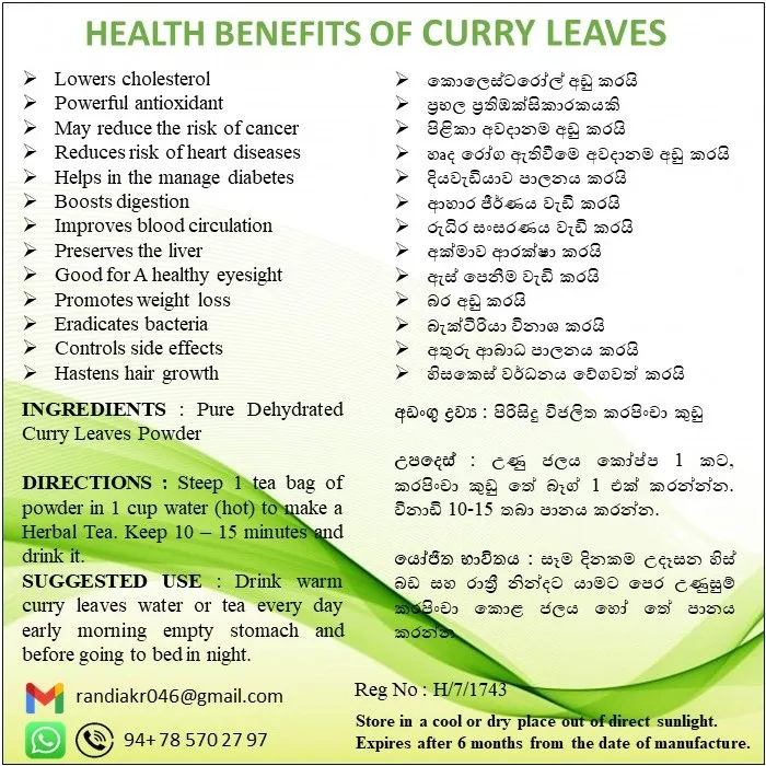 100%25%20Organic%20Dehydrated%20Curry%20Leaves%20Tea%20(20%20Tea%20bags)%20%20Herbal%20Tea%20(Karapinchaa%20Tea)%20-%20Image%203